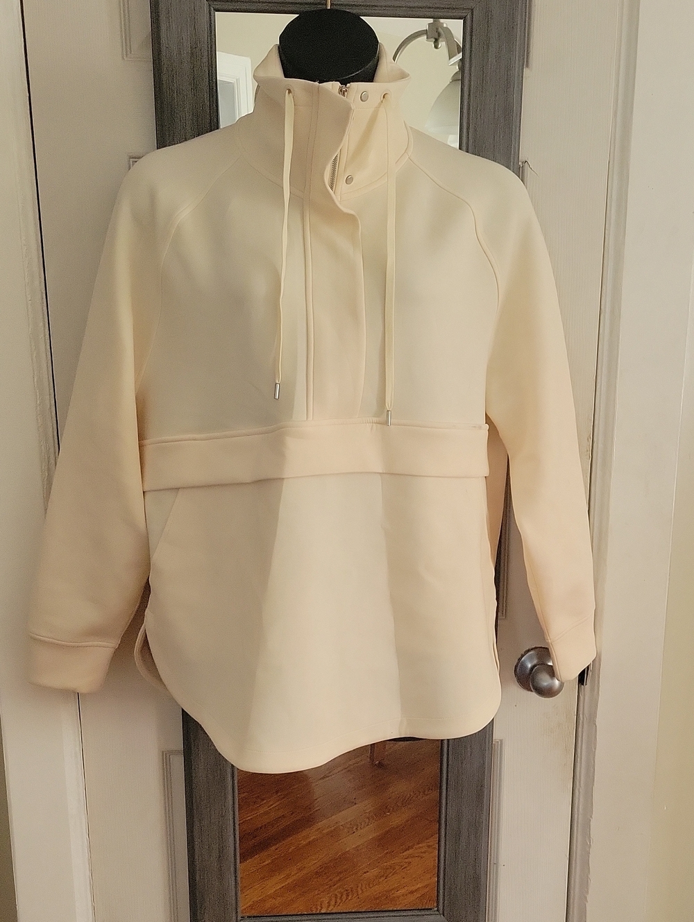 CALIA -  Women's Cream Pullover Jacket with High Neck